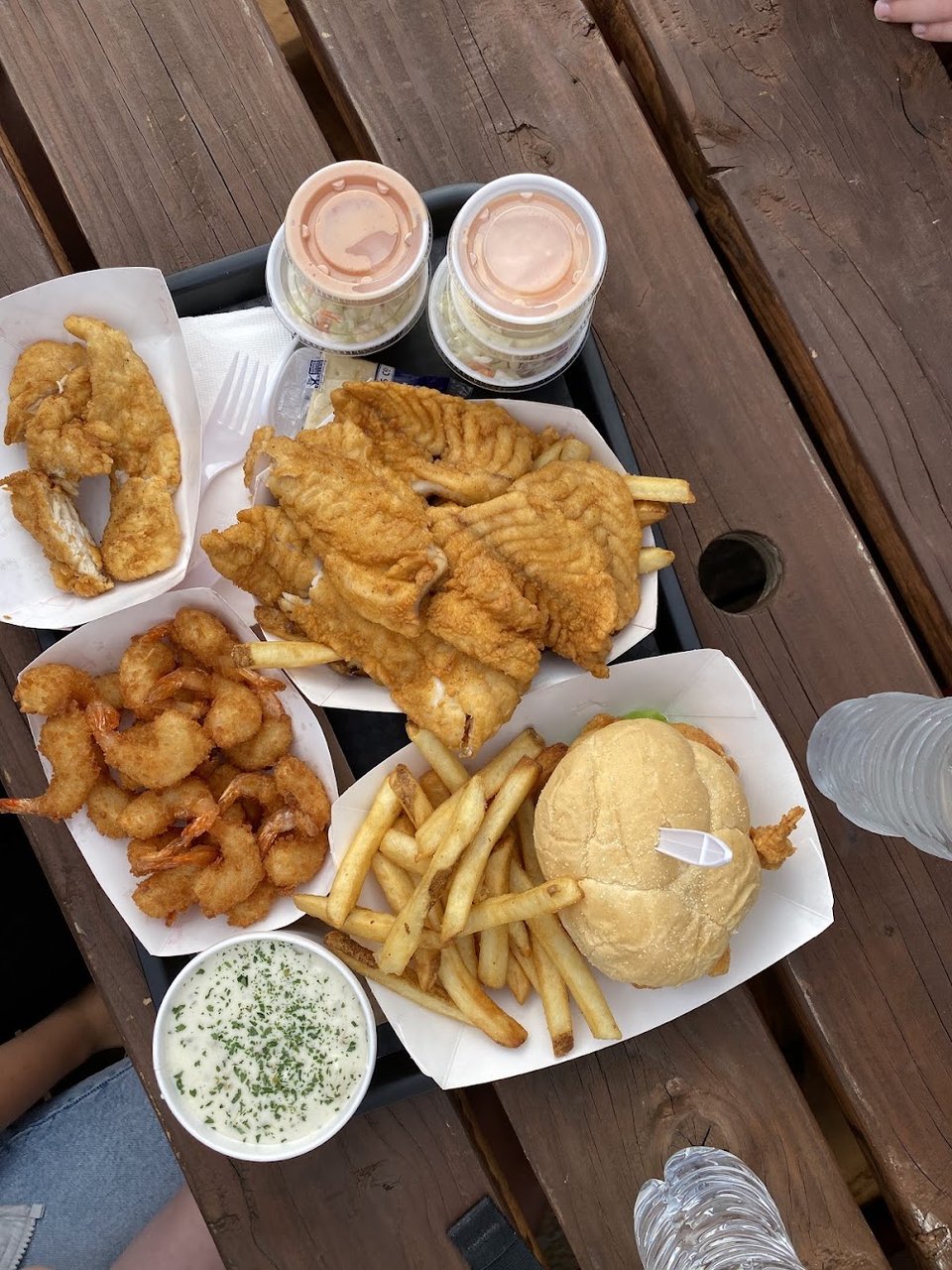 Fried Seafood Platter with Sides